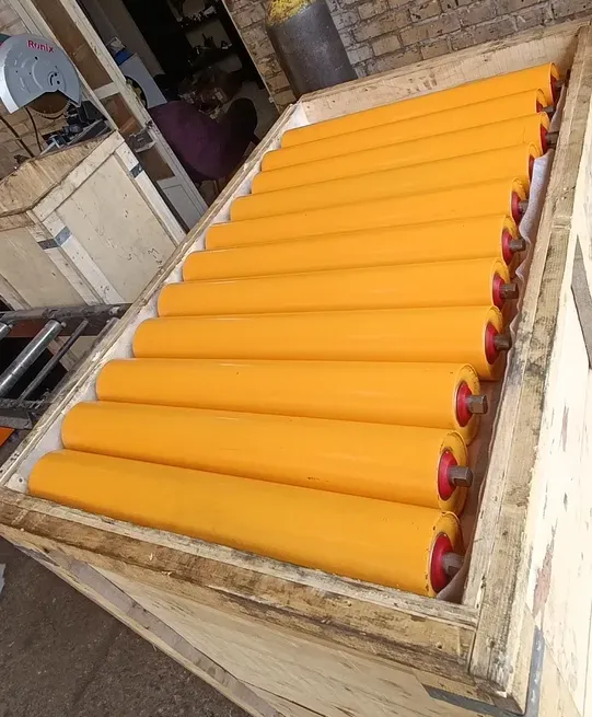 رولیک صنعتی زرد بسته‌بندی شده برای ارسال از تولیدی رولیک سیکارول